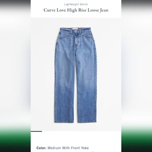 Curve Love High Rise 90s Relaxed MEDIUM WITH FRONT YOKE